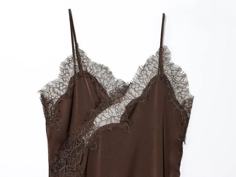 Vestido Ibiza Glow Satin — Mini Brillante con Tirantes Finos