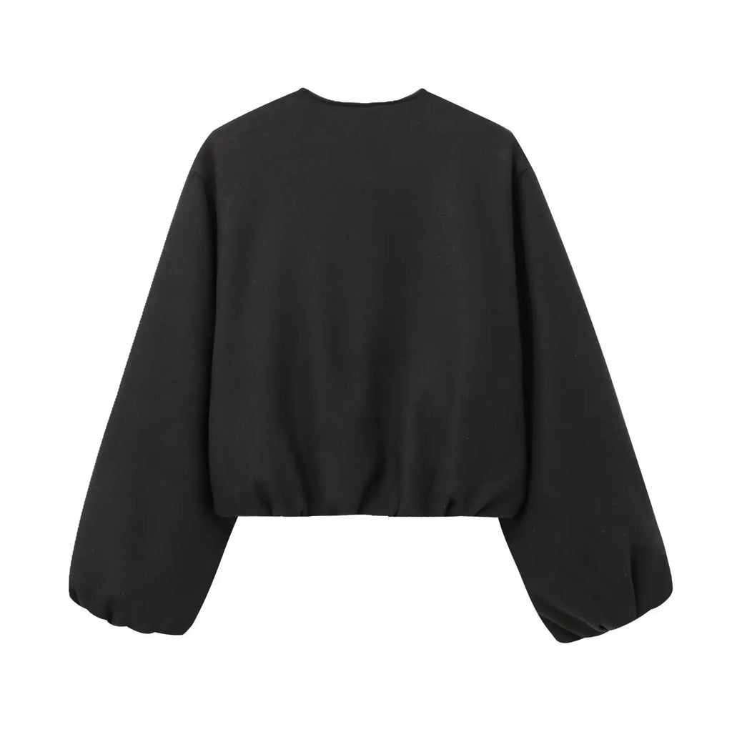 Chaqueta Cherry Pulse — Estilo Streetwear con Corte Cropped Moderno