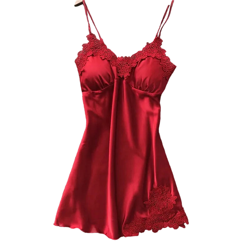 Camisón Crystal Night — Tela Ice Silk con Caída Delicada