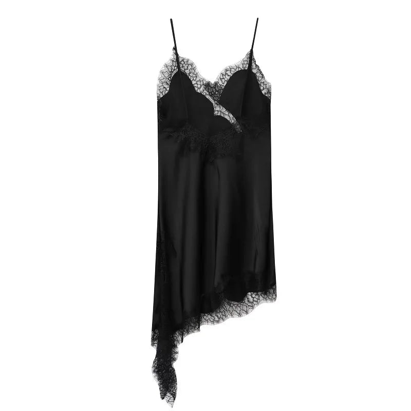 Vestido Ibiza Glow Satin — Mini Brillante con Tirantes Finos