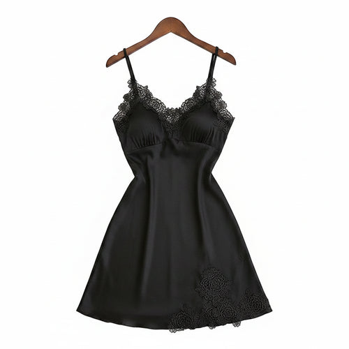 Camisón Crystal Night — Tela Ice Silk con Caída Delicada