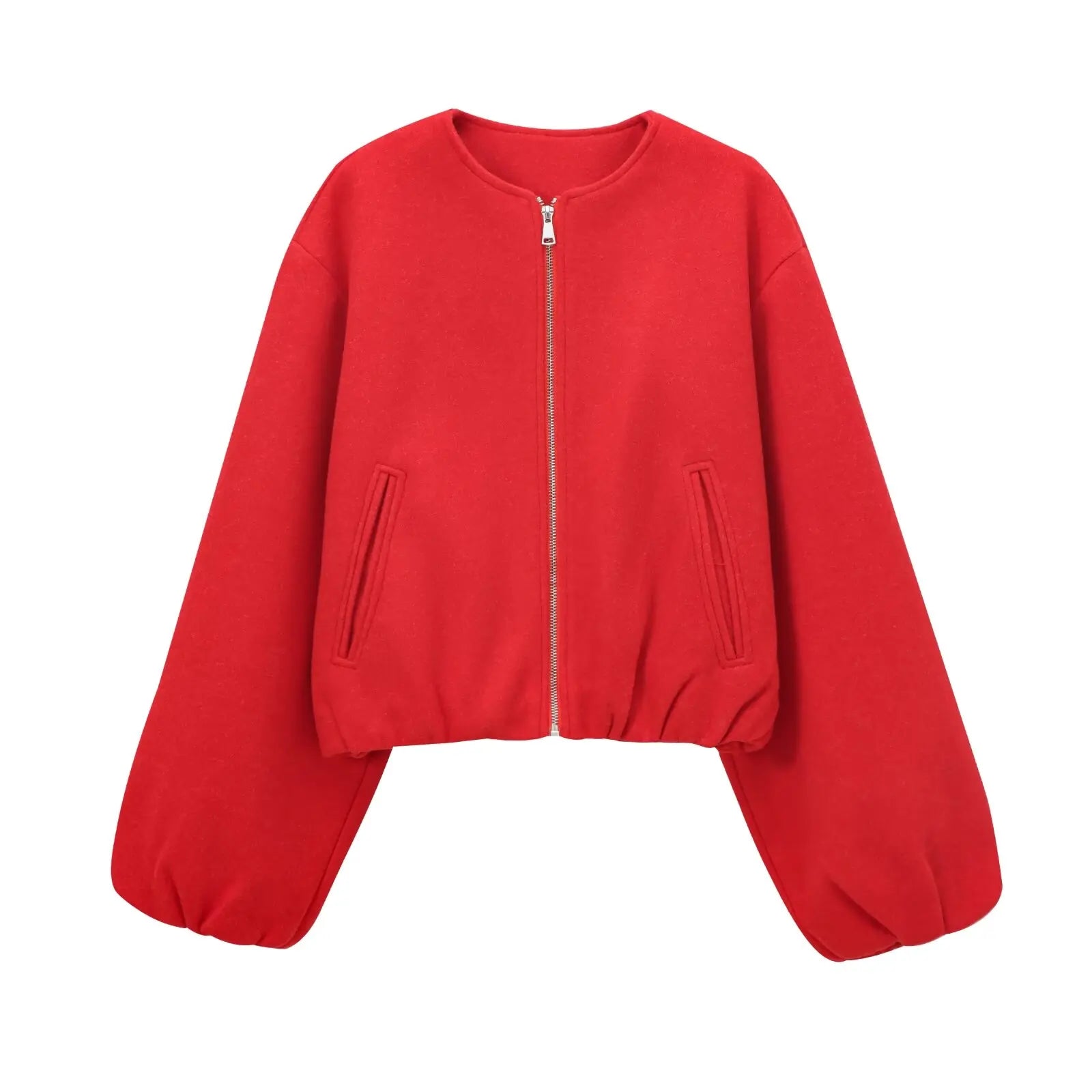 Chaqueta Cherry Pulse — Estilo Streetwear con Corte Cropped Moderno