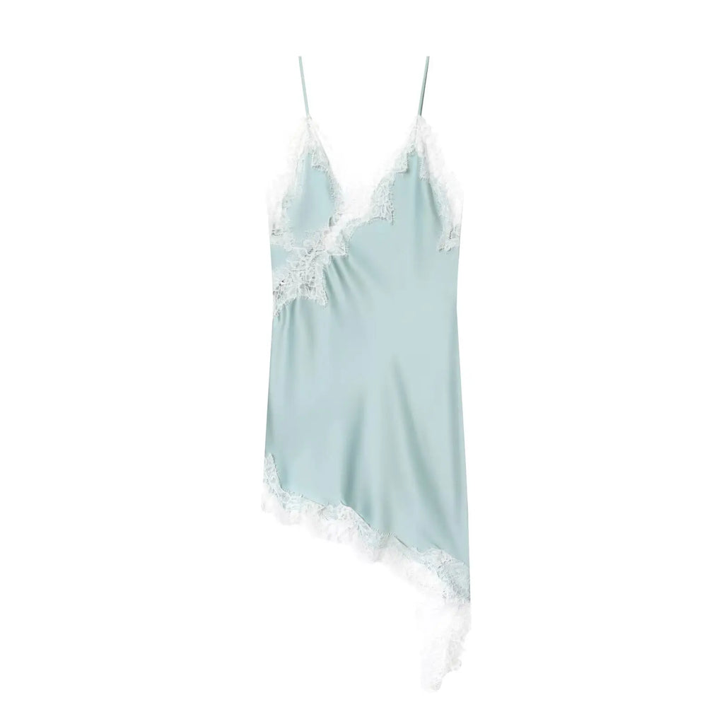 Vestido Ibiza Glow Satin — Mini Brillante con Tirantes Finos