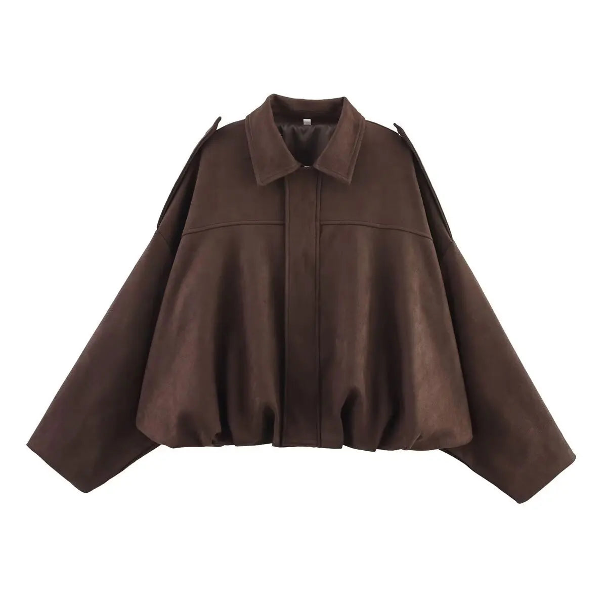 Chaqueta Noir Suede — Abrigo Vintage con Acabado de Ante Premium